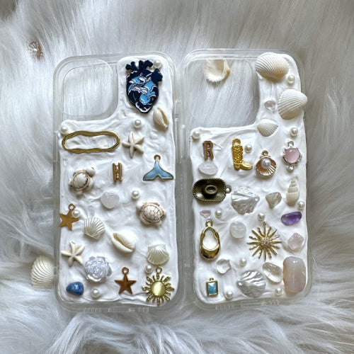 Decoden Phone Case, Sea/Turtle/Shell/Crystal 3D iPhone Case