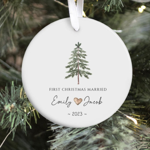 First Christmas Married Ornament, Mr Mrs Ornament