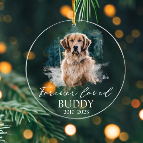 Custom Dog Photo Ornament