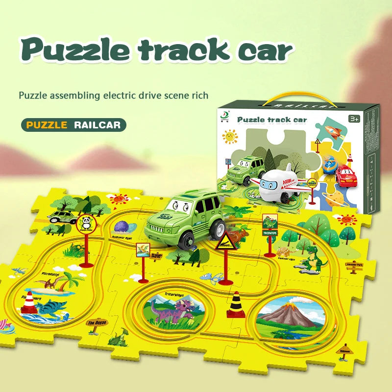 🧩Children's Educational Puzzle Track Car Play Set🧩