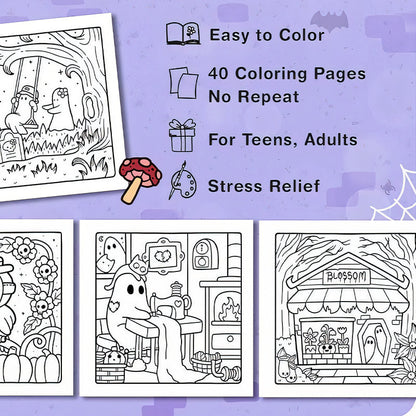 Spooky Cutie: Coloring Book for Adults and Teens