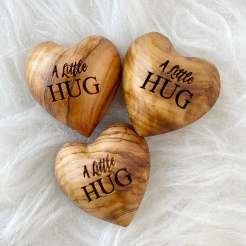 Little Pocket Hug Wooden Heart Token