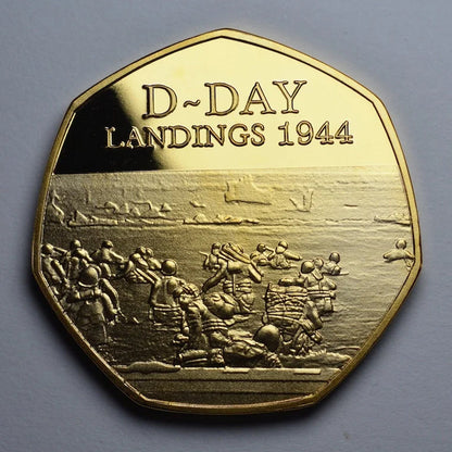 D-DAY LANDINGS 1944 24ct Gold Commemorative Coin