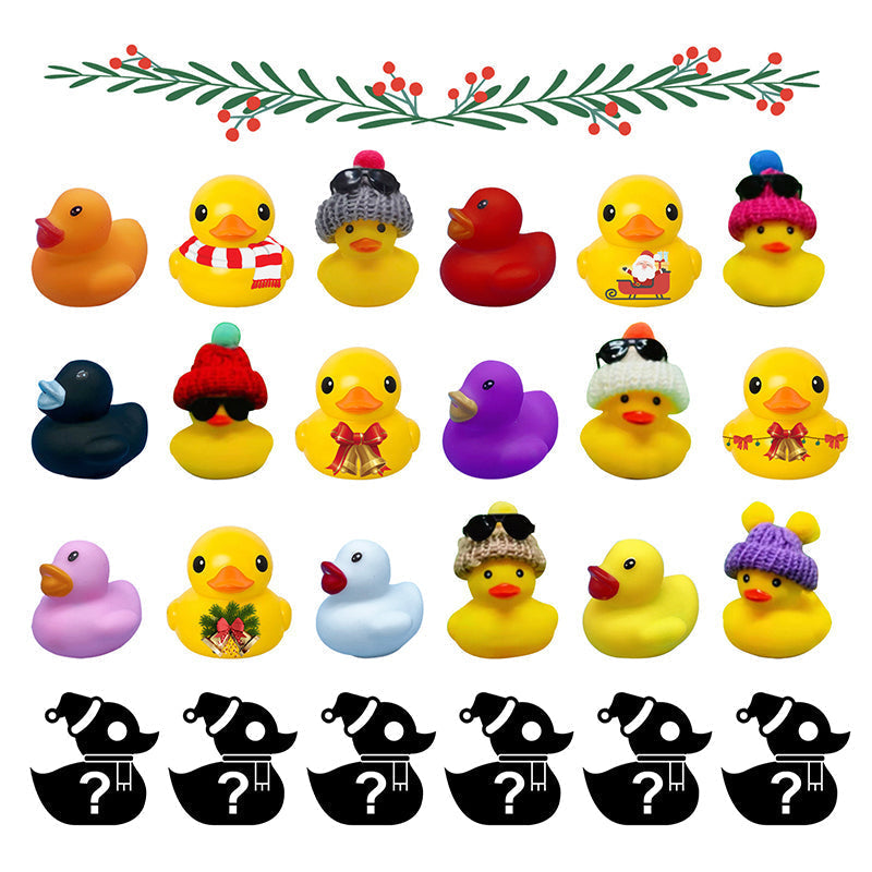 Christmas Advent Calendar 2022 - 24 Rubber Ducks for Kids