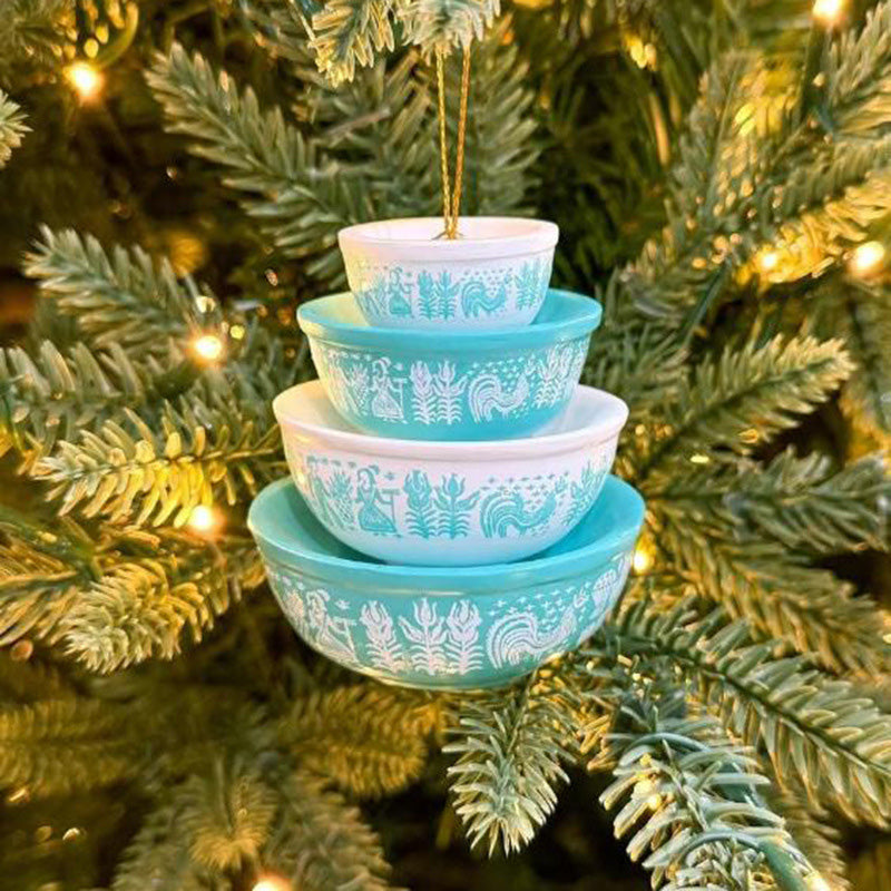 Vintage Stack Bowl Christmas Ornament