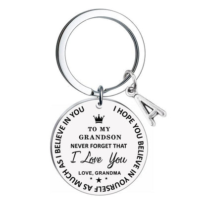 To My Granddaughter/Grandson Keychain