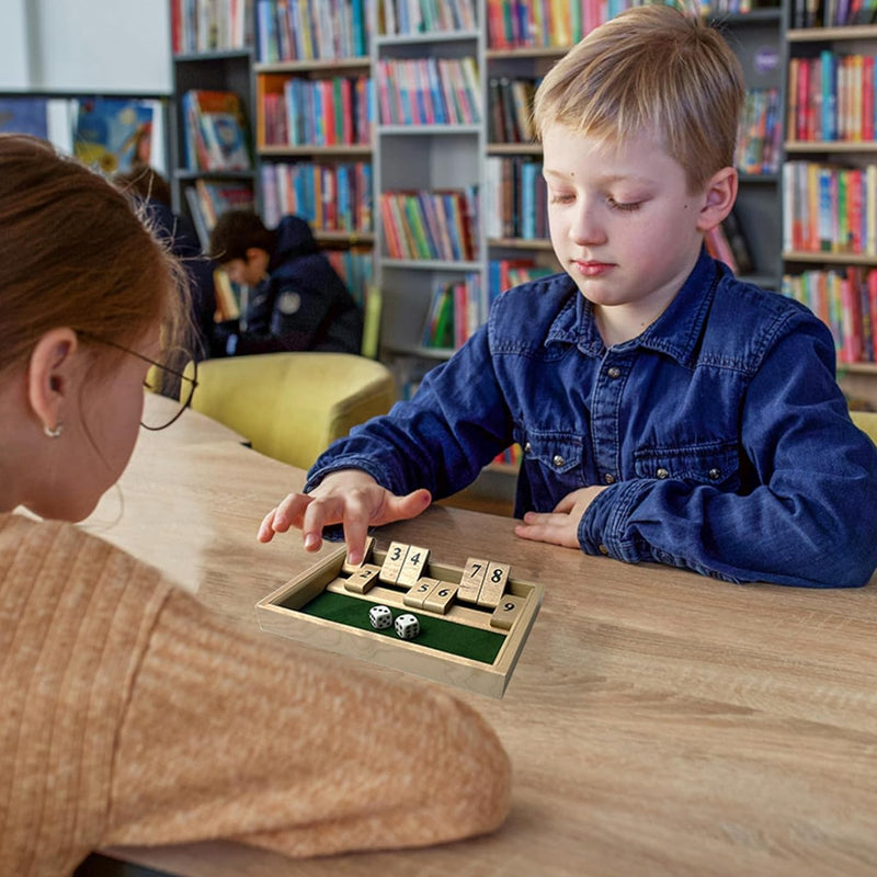 Shut The Box Game - Fun Table Math Game for Adults & Kids