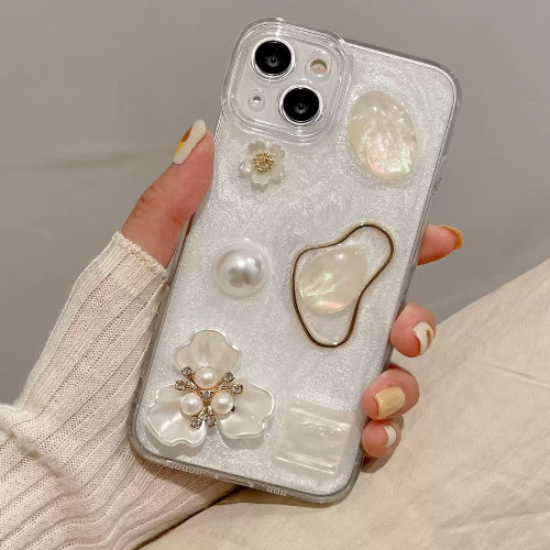 3D Flower Pearl Gem Phone Case