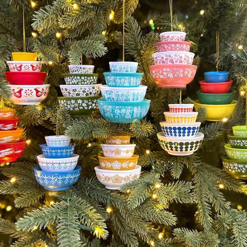 Vintage Stack Bowl Christmas Ornament