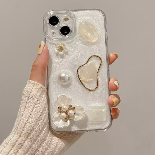 3D Flower Pearl Gem Phone Case