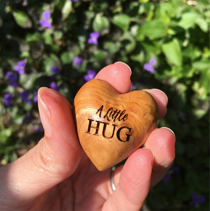 Little Pocket Hug Wooden Heart Token