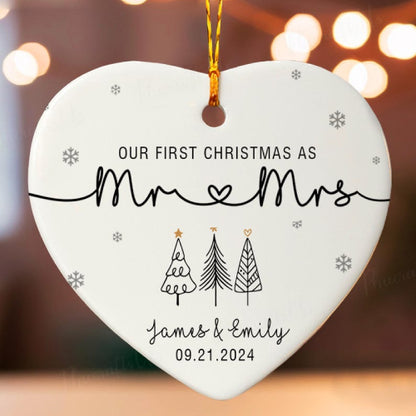 Our First Christmas As Mr & Mrs Ornament, First Married Christmas Ornament 2024