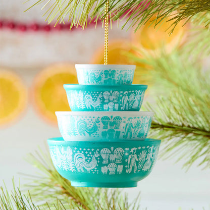 Vintage Stack Bowl Christmas Ornament