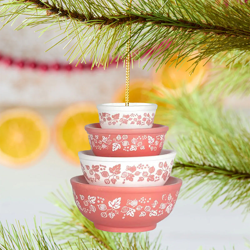 Vintage Stack Bowl Christmas Ornament