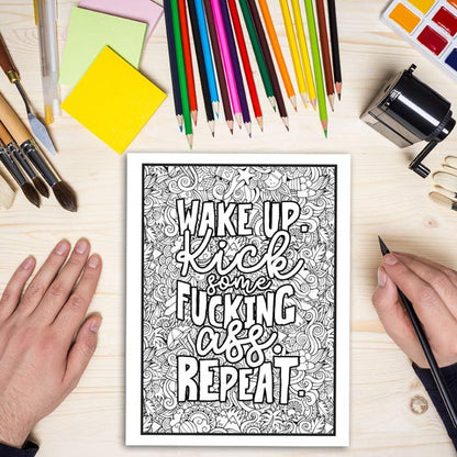 Adult Coloring Book - You're a Mother F*cking Badass