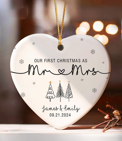 Our First Christmas As Mr & Mrs Ornament, First Married Christmas Ornament 2024