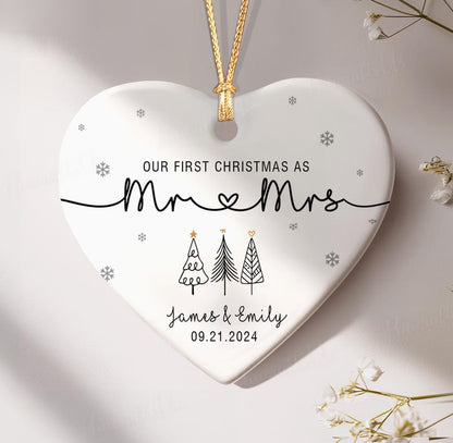 Our First Christmas As Mr & Mrs Ornament, First Married Christmas Ornament 2024