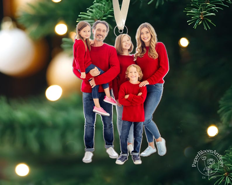 Personalized Family Christmas Photo Ornaments