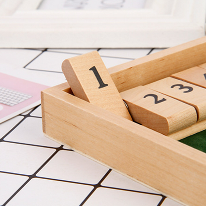 Shut The Box Game - Fun Table Math Game for Adults & Kids