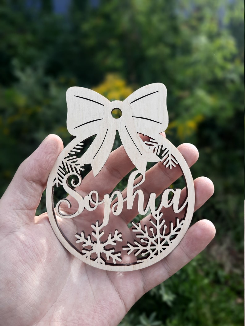 Personalised Wooden Name Christmas Ornaments