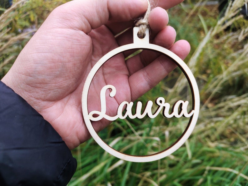 Personalised Wooden Name Christmas Ornaments