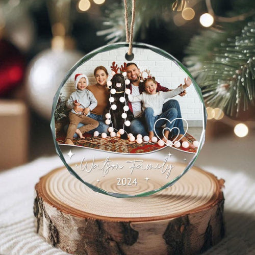 Custom Family Photo Christmas Ornament, Xmas Gifts