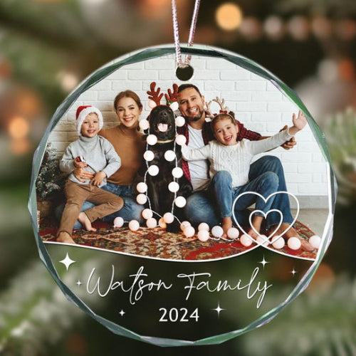 Custom Family Photo Christmas Ornament, Xmas Gifts