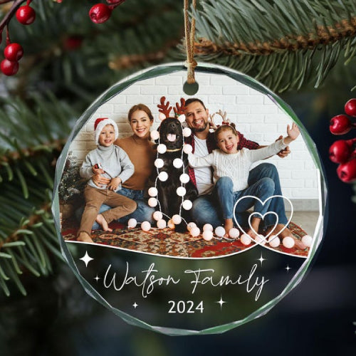 Custom Family Photo Christmas Ornament, Xmas Gifts