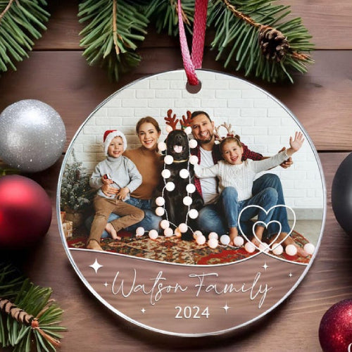 Custom Family Photo Christmas Ornament, Xmas Gifts