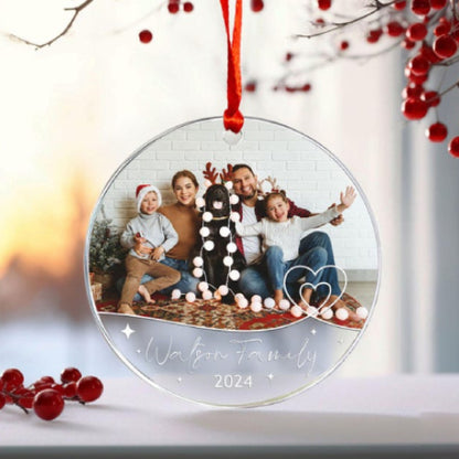 Custom Family Photo Christmas Ornament, Xmas Gifts