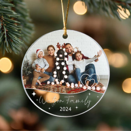 Custom Family Photo Christmas Ornament, Xmas Gifts