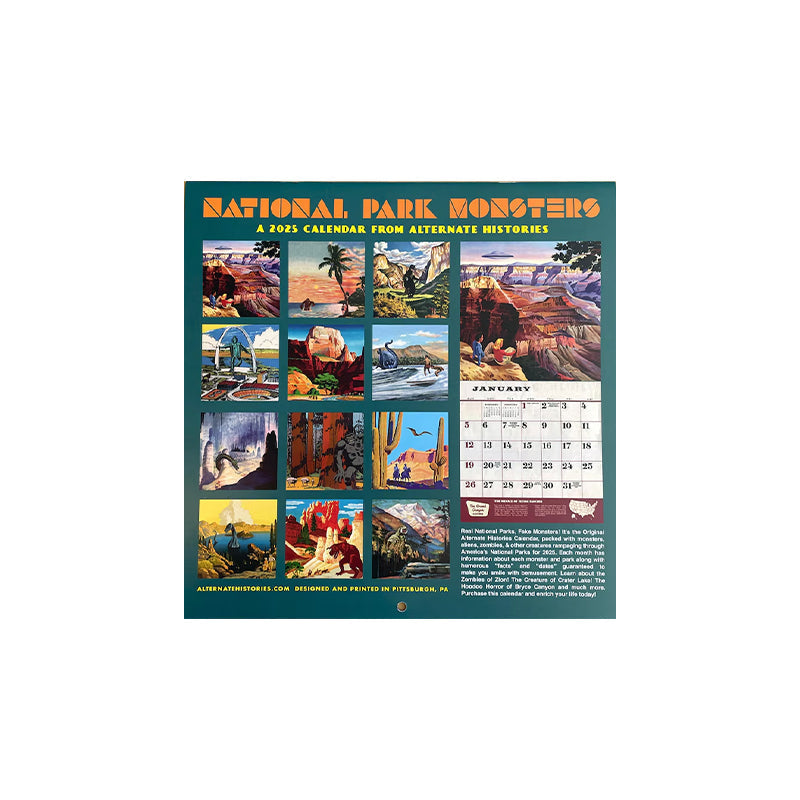 🦖2025 National Park Monsters Calendar