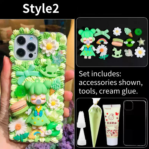 DIY Handmade Creative Cream Glue Phone Case