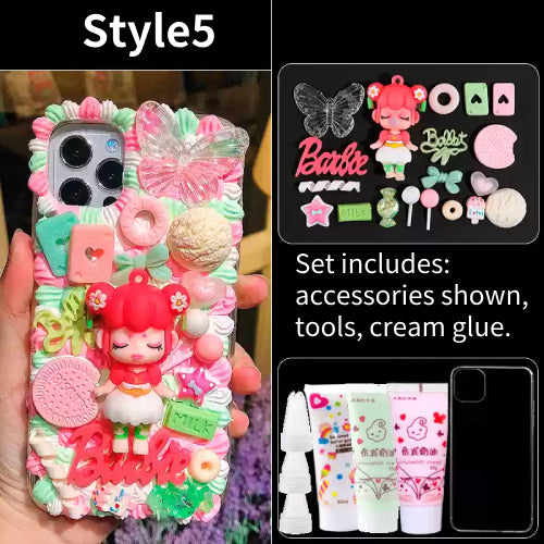 DIY Handmade Creative Cream Glue Phone Case