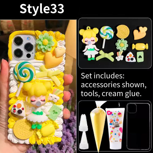 DIY Handmade Creative Cream Glue Phone Case