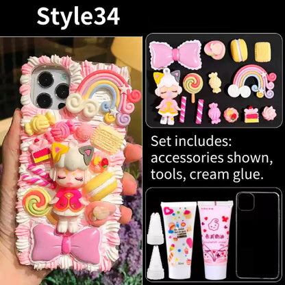 DIY Handmade Creative Cream Glue Phone Case