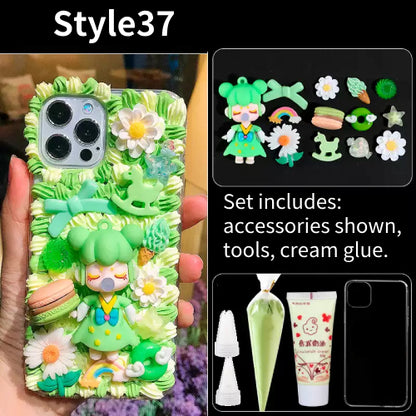 DIY Handmade Creative Cream Glue Phone Case