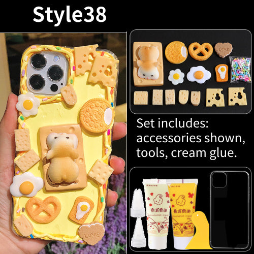 DIY Handmade Creative Cream Glue Phone Case