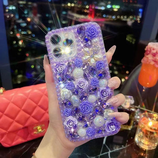 Handmade Rose Pearl Phone Case