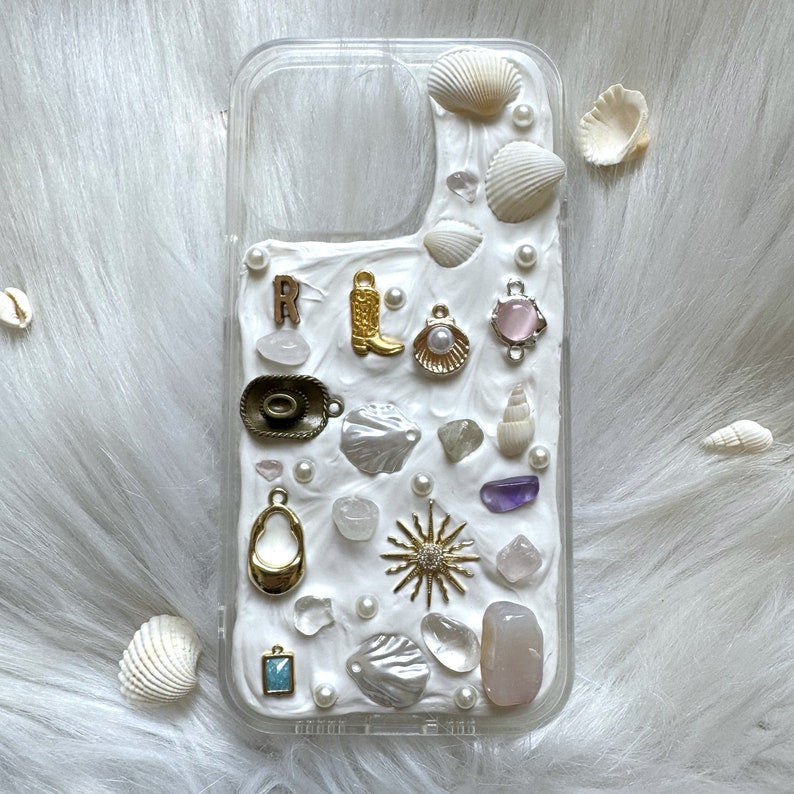 Decoden Phone Case, Sea/Turtle/Shell/Crystal 3D iPhone Case