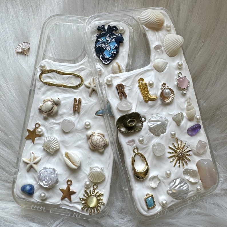 Decoden Phone Case, Sea/Turtle/Shell/Crystal 3D iPhone Case