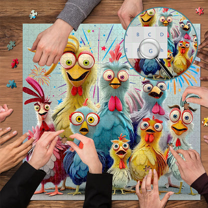 Chicken Family Jigsaw Puzzle 1000 Pieces