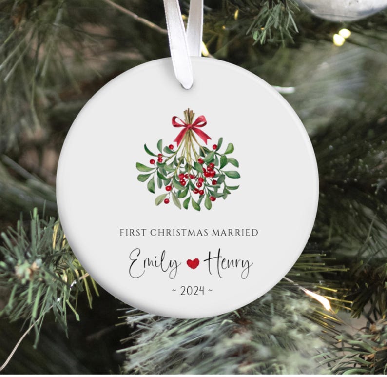 First Christmas Married Ornament, Mr Mrs Ornament