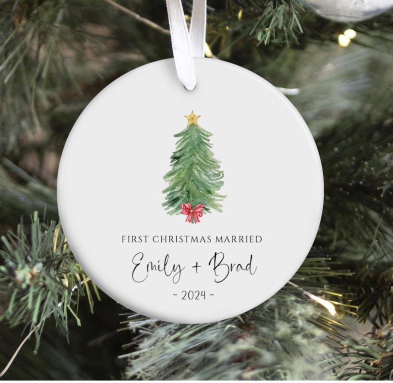 First Christmas Married Ornament, Mr Mrs Ornament