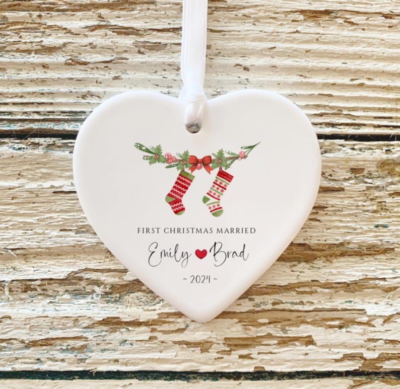 First Christmas Married Ornament, Mr Mrs Ornament