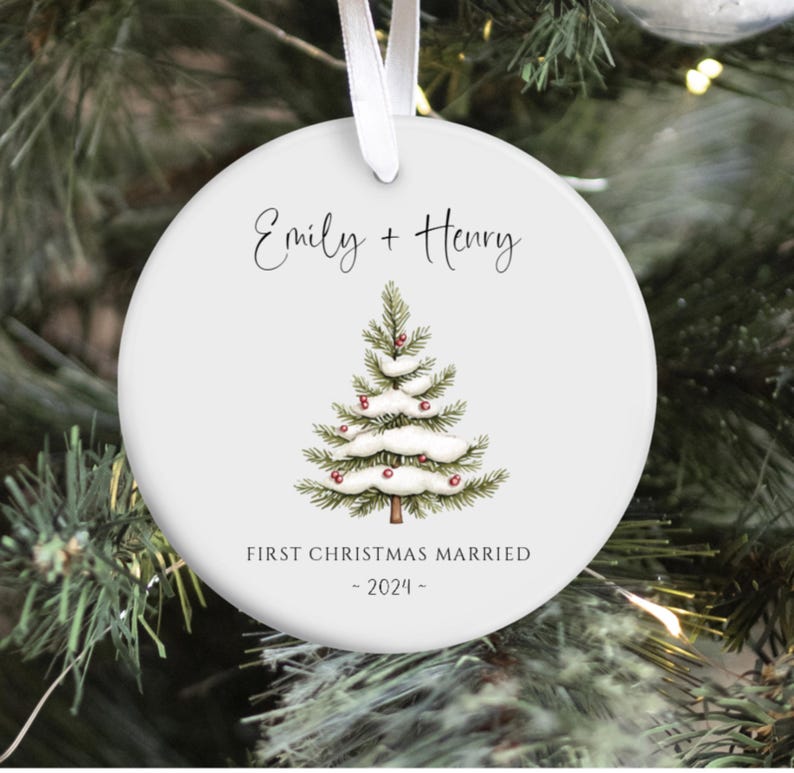 First Christmas Married Ornament, Mr Mrs Ornament