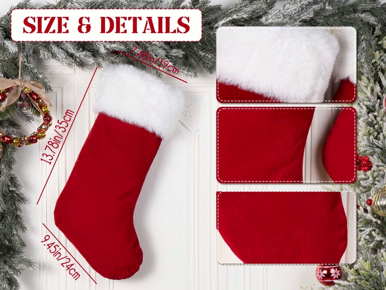 Personalized Red Plush Christmas Stocking