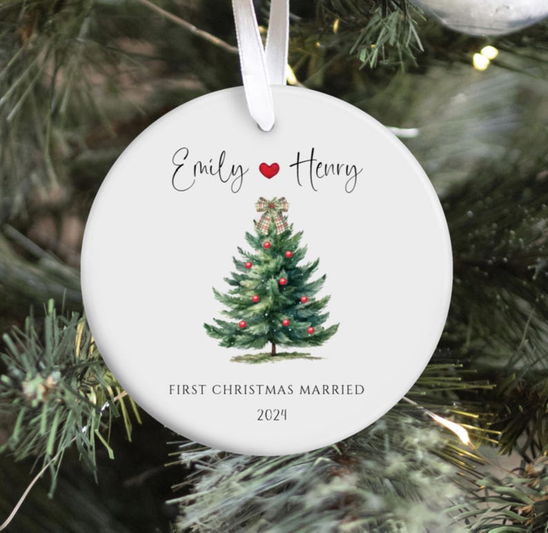 First Christmas Married Ornament, Mr Mrs Ornament