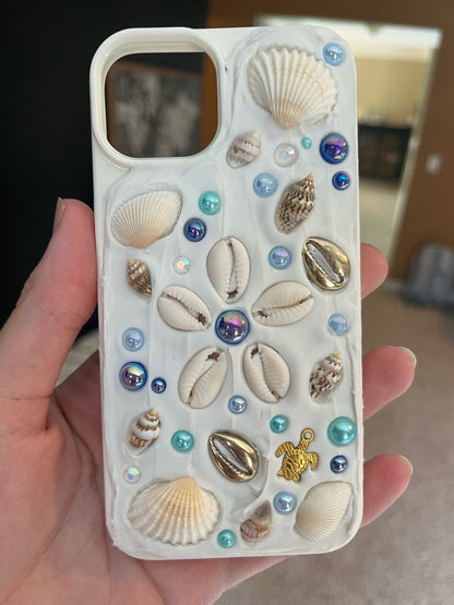 Sea shell phone cases! White 3d coastal stylish case