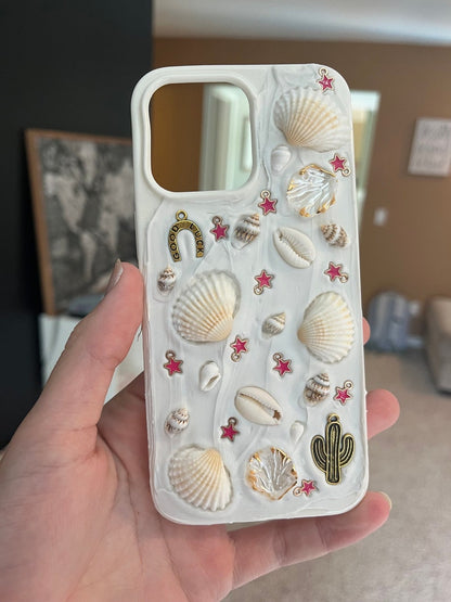 Sea shell phone cases! White 3d coastal stylish case